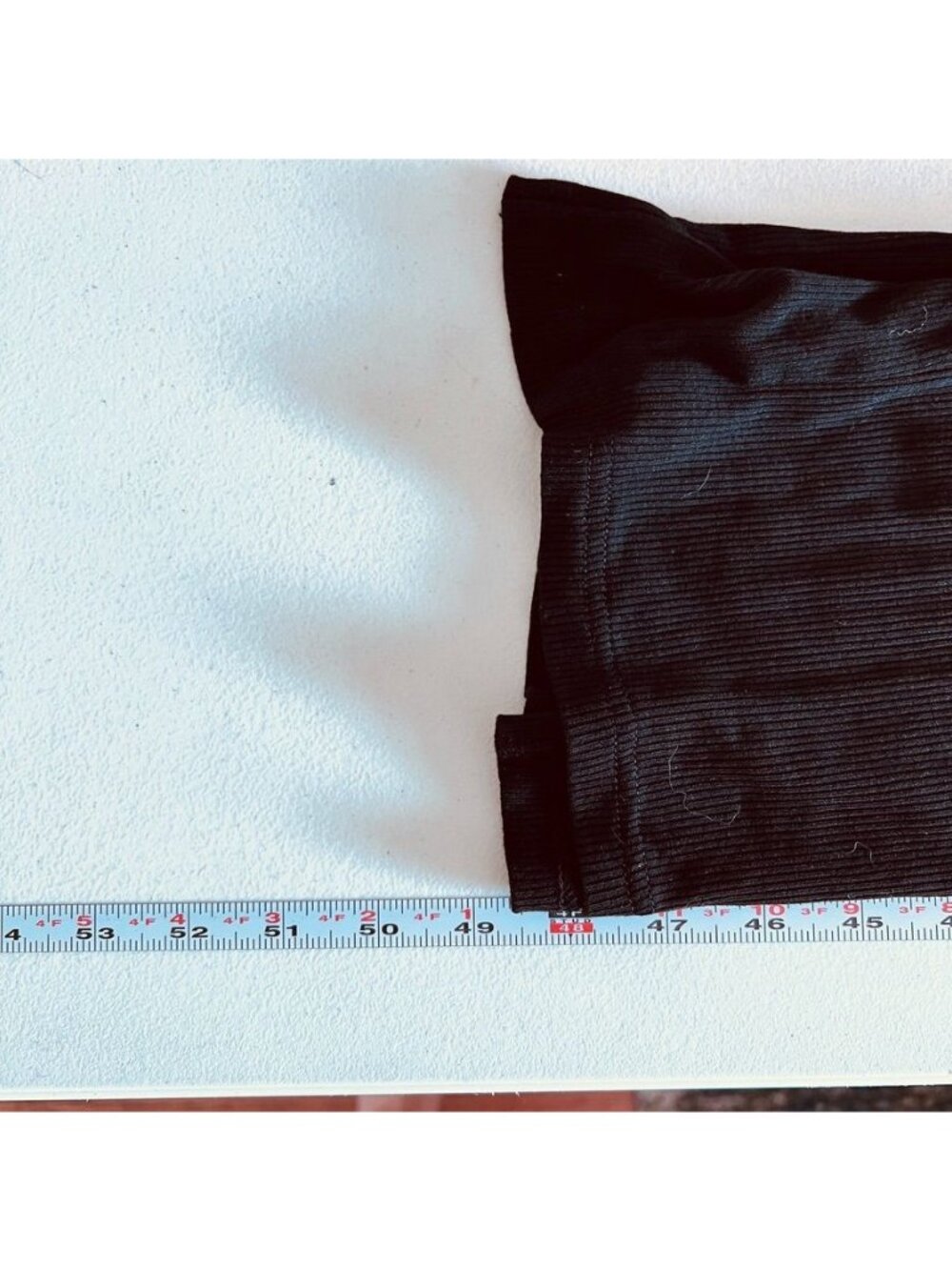 Black Ribbed Womens L Midi Dress Soft Stretch Minimalist Quiet Luxury Old Money - Picture 12 of 13